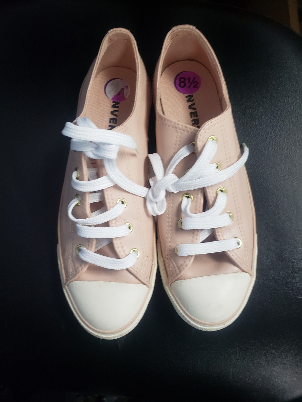 Converse Women's Pale Pink Low-Top Sneakers with White Accents